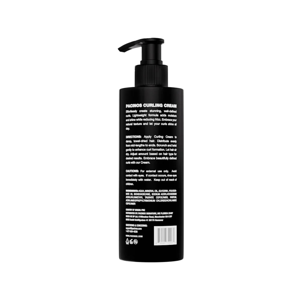 SHINY AND BOUNCY CURLS - PACINOS CURLING CREAM: LIGHTWEIGHT HOLD, FRIZZ CONTROL, AND ENHANCED DEFINITION FOR RADIANT CURLS