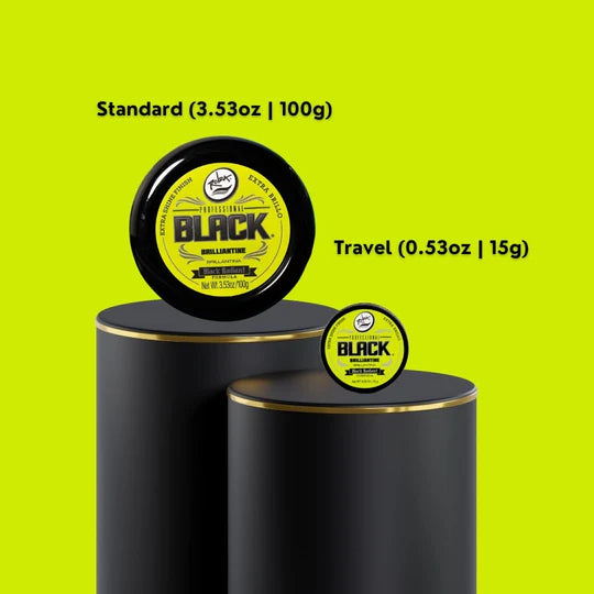 Rolda - Black Brilliantine Hair Wax | Covers Gray Hairs, Light Hold, Medium Shine, Oil-Based Formula, Flake-free, Alcohol-free