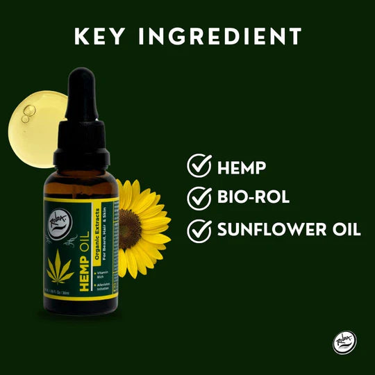 Rolda - Hemp Oil For Beard Hair | Ideal For Sensitive Skin, Antioxidant Rich, Fight Dry & Itchy Beard, Non-greasy, Organic Extract