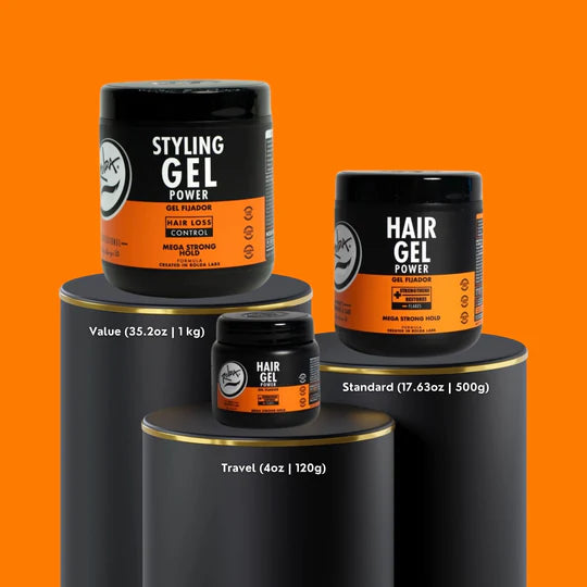 Rolda - Power Hair Styling Gel | Mega-Strong Hold, High Shine, Wet Look, Alcohol-free, Paraben-free, Flake-free