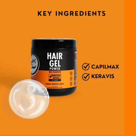 Rolda - Power Hair Styling Gel | Mega-Strong Hold, High Shine, Wet Look, Alcohol-free, Paraben-free, Flake-free