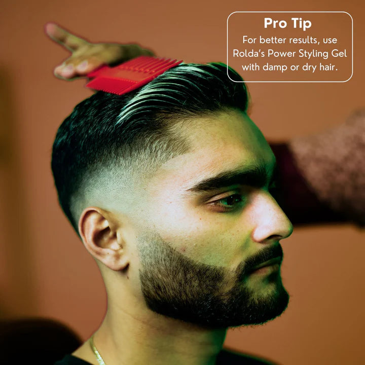 Rolda - Power Hair Styling Gel | Mega-Strong Hold, High Shine, Wet Look, Alcohol-free, Paraben-free, Flake-free