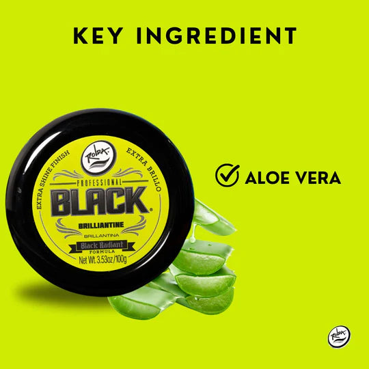 Rolda - Black Brilliantine Hair Wax | Covers Gray Hairs, Light Hold, Medium Shine, Oil-Based Formula, Flake-free, Alcohol-free