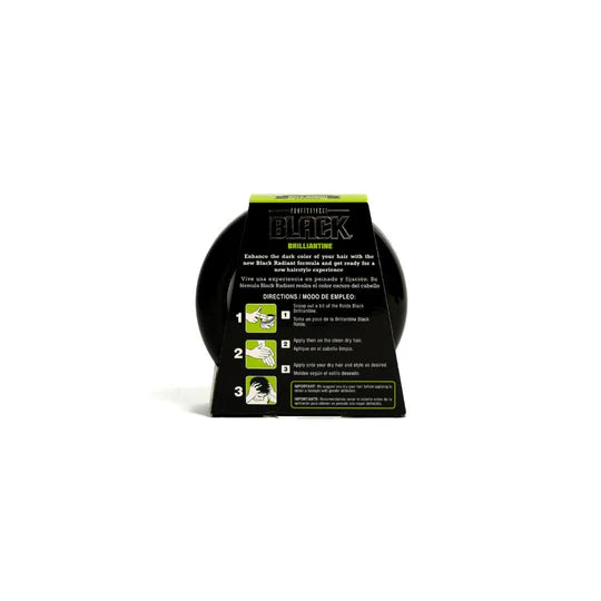 Rolda - Black Brilliantine Hair Wax | Covers Gray Hairs, Light Hold, Medium Shine, Oil-Based Formula, Flake-free, Alcohol-free