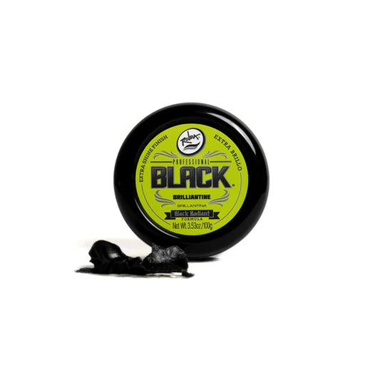 Rolda - Black Brilliantine Hair Wax | Covers Gray Hairs, Light Hold, Medium Shine, Oil-Based Formula, Flake-free, Alcohol-free