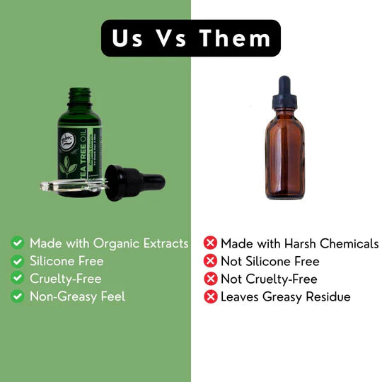 Rolda - Tea Tree Oil For Beard Hair | For Sensitive Skin, Stimulates Hair Growth, Fight Dry & Itchy Beard, Non-greasy, Vegan Extract