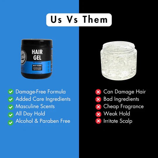 Rolda - Multi-Vitamin Men's Hair Styling Gel | Vitamin E Capsules, Medium Hold, High Shine, Wet Look, Alcohol-free, Paraben-Free, Flake-free