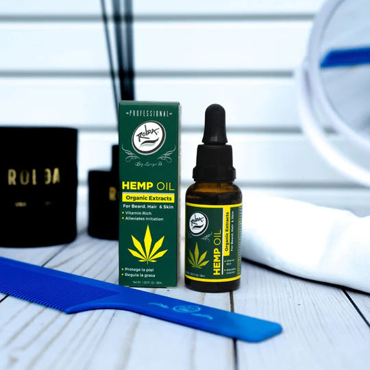 Rolda - Hemp Oil For Beard Hair | Ideal For Sensitive Skin, Antioxidant Rich, Fight Dry & Itchy Beard, Non-greasy, Organic Extract
