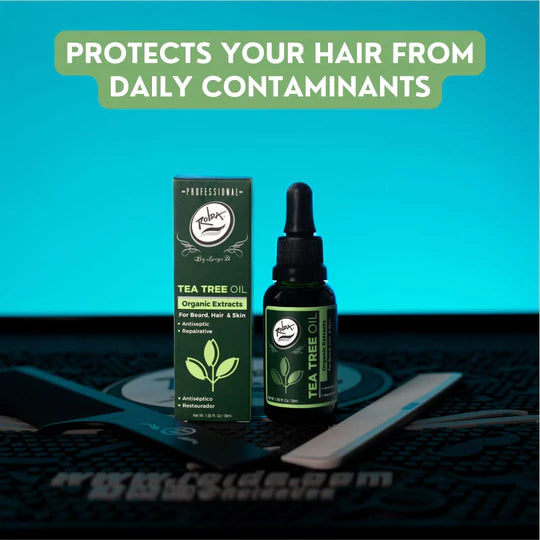 Rolda - Tea Tree Oil For Beard Hair | For Sensitive Skin, Stimulates Hair Growth, Fight Dry & Itchy Beard, Non-greasy, Vegan Extract