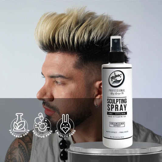 Rolda - Pre-Styling Sculpting Hair Spray | Add Texture & Volume, Firm Hold, Matte Finish, Low Shine, Pro-vitamin B5, Vanilla Scent