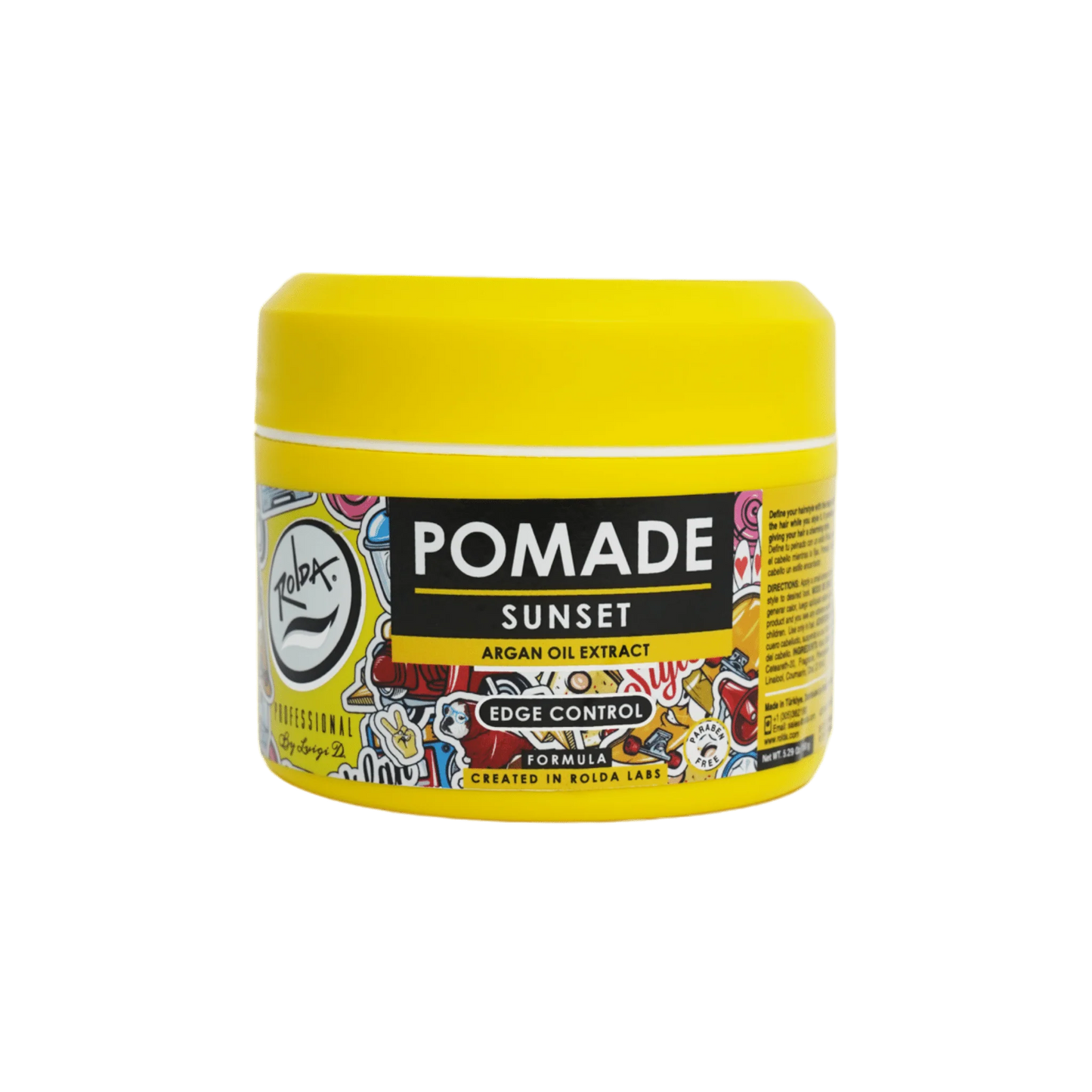Rolda - Sunset Hair Pomade | Water Based Formula, Medium Hold, Medium Shine, Washes Out Easily, All Day Hold, Flake-free